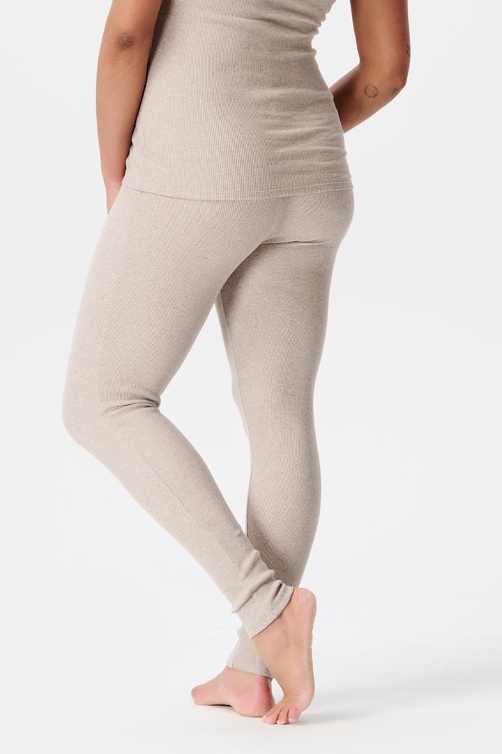 Organic Ripp Lounge- und Pyjama Leggings sand