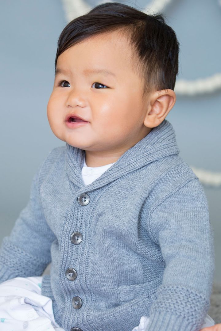 Cardigan with a shawl collar