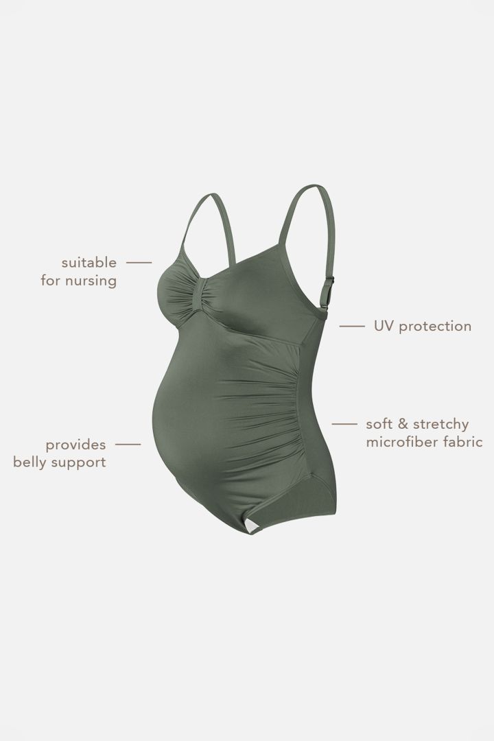 Umstandsbadeanzug khaki