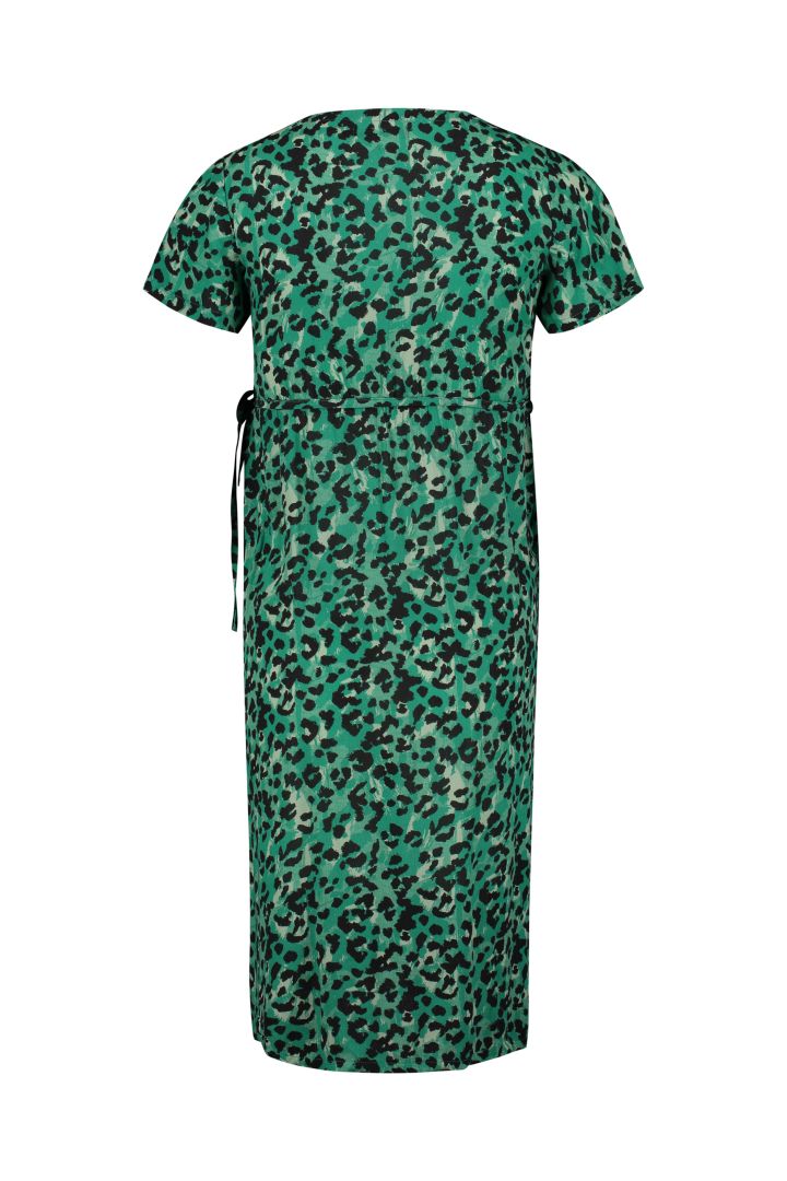 Maternity and Nursing Wrap Dress Leopard