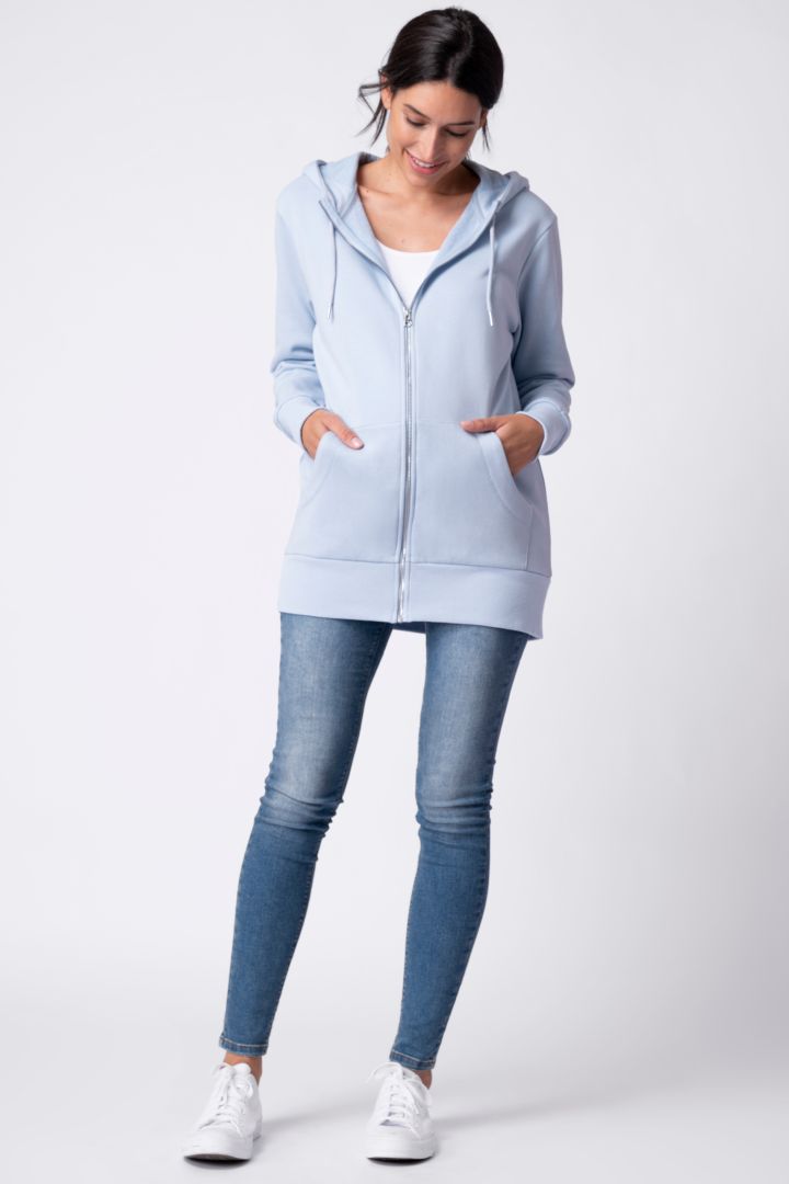 Maternity and Babywearing Hoody light blue