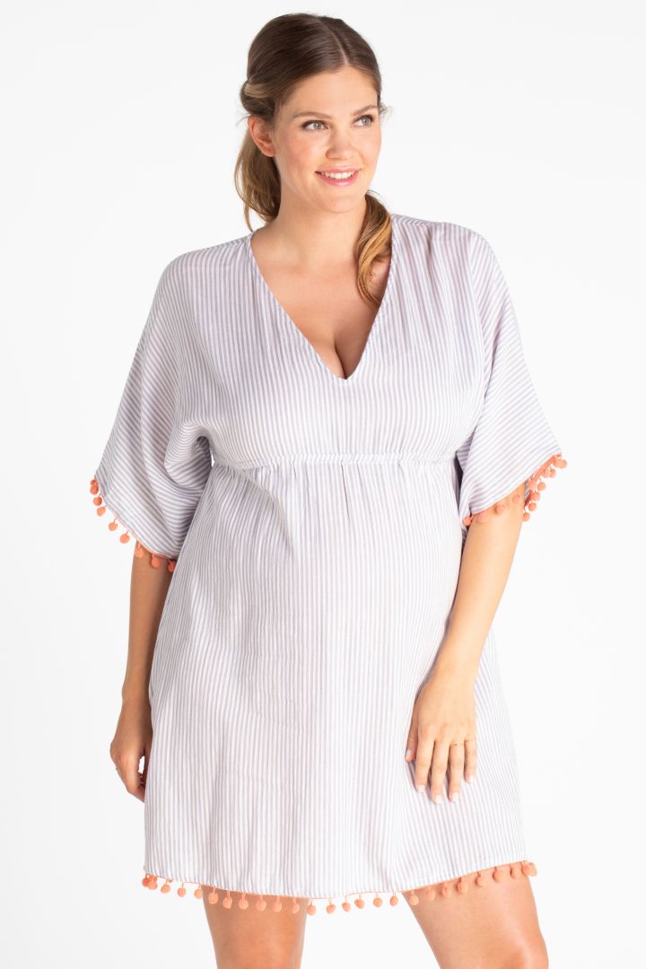 Umstands-Kaftan mit Pompoms