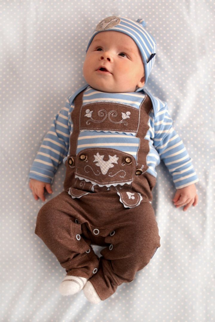 Trachten Strampler in Lederhosenoptik