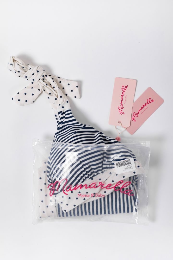 Umstandsbikini mit Streifen