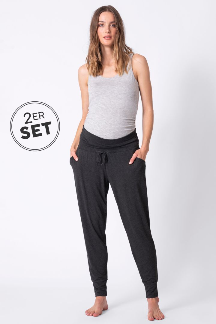 Set of 2 Maternity Pyjama Bottoms