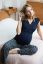 Preview: Cross-Over Maternity and Nursing Pyjama with Print navy