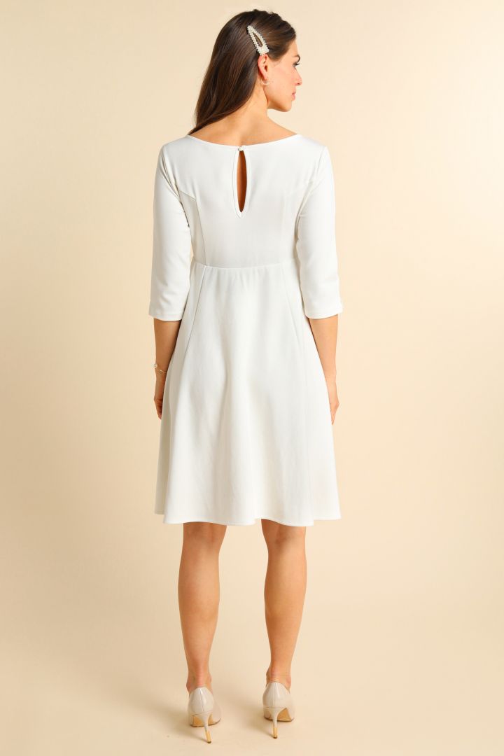 Ecovero Umstandsbrautkleid mit Keyhole Rückenausschnitt