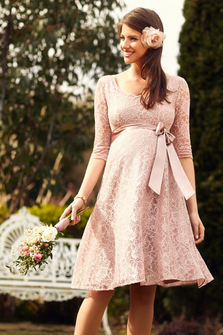 Festliches Umstandskleid mit Spitze