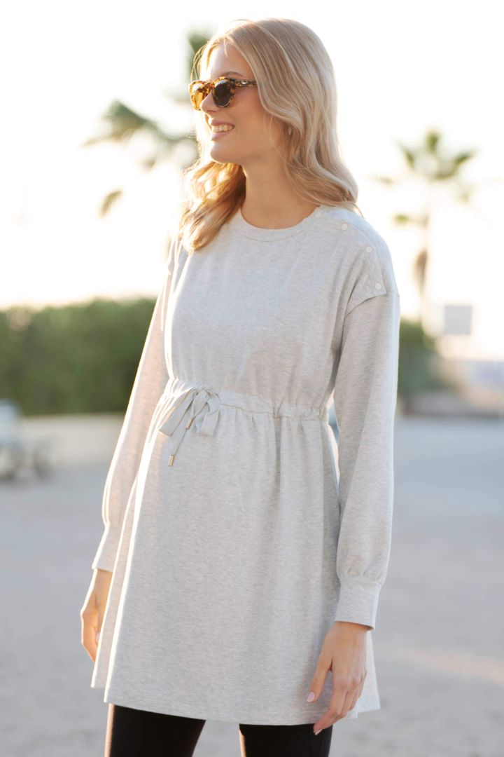 Drawstring Maternity and Nursing Tunic