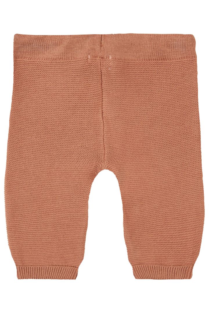 Organic Baby-Strickhose terracotta