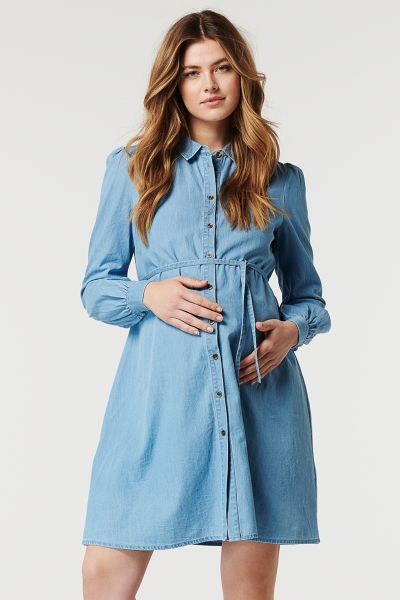 Organic Umstands- und Stillkleid in Denim Optik