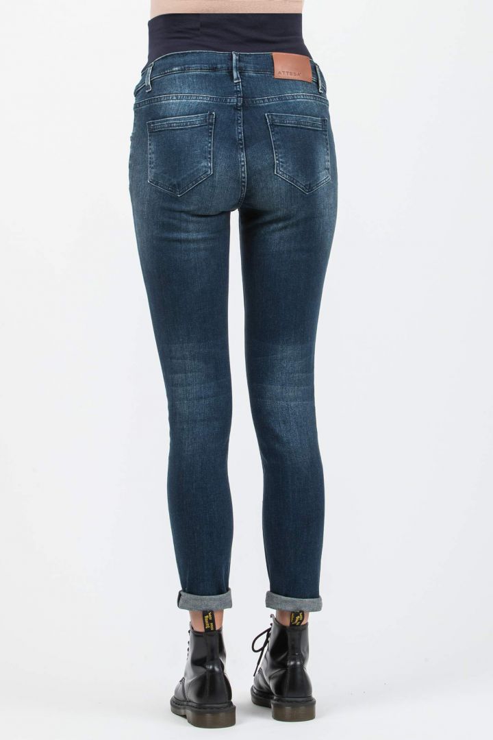Skinny Umstandsjeans dark denim