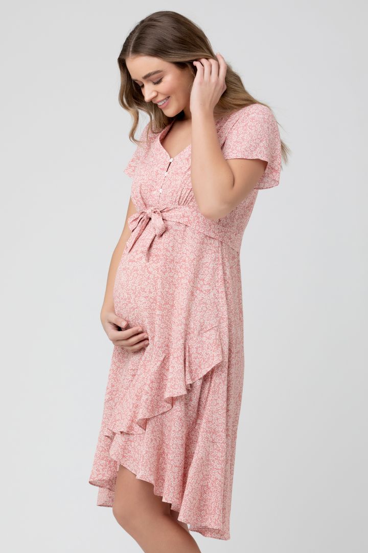 Umstands- und Stillkleid mit Volant