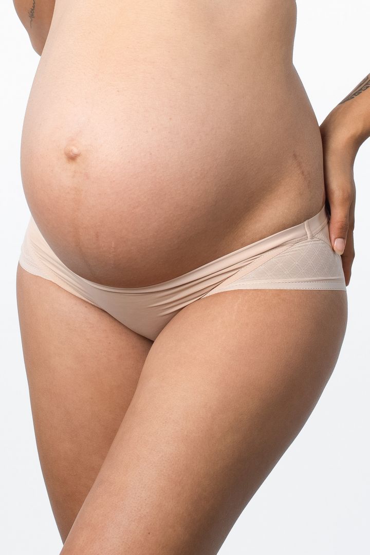 Umstandsslip mit Mesh Einsätzen rose