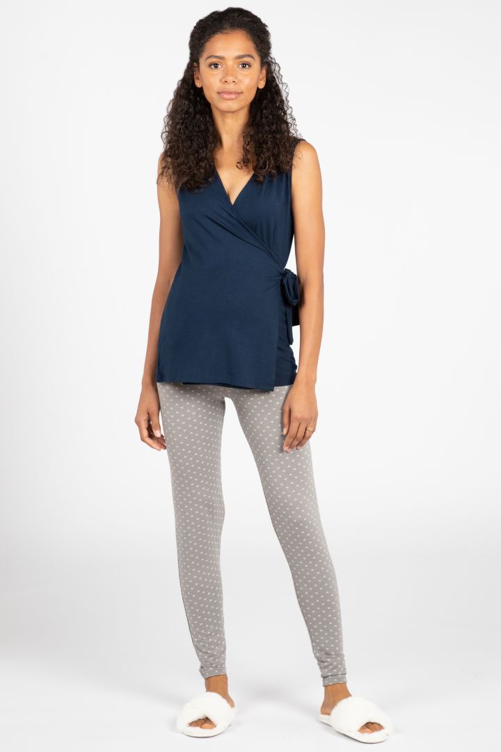 Eco Viskose Skin to Skin Baby Bonding Top navy