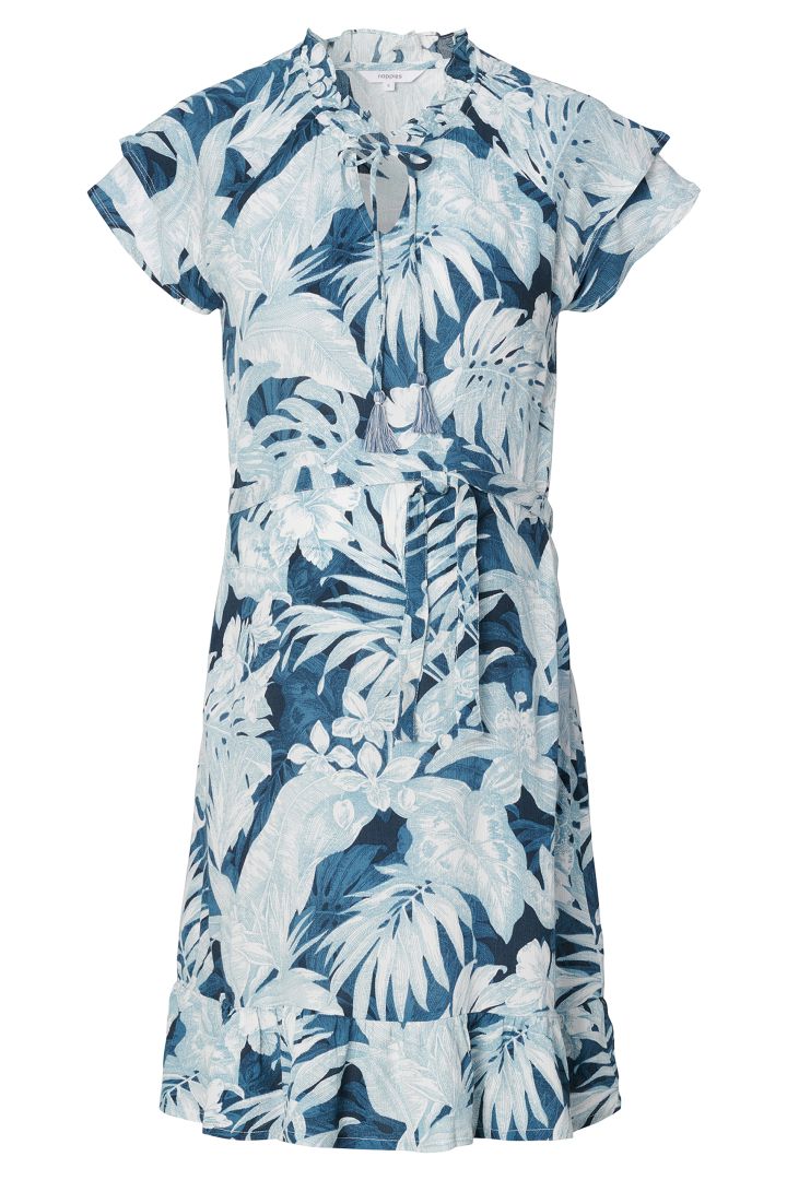 Volant Umstandskleid mit Blumen Print