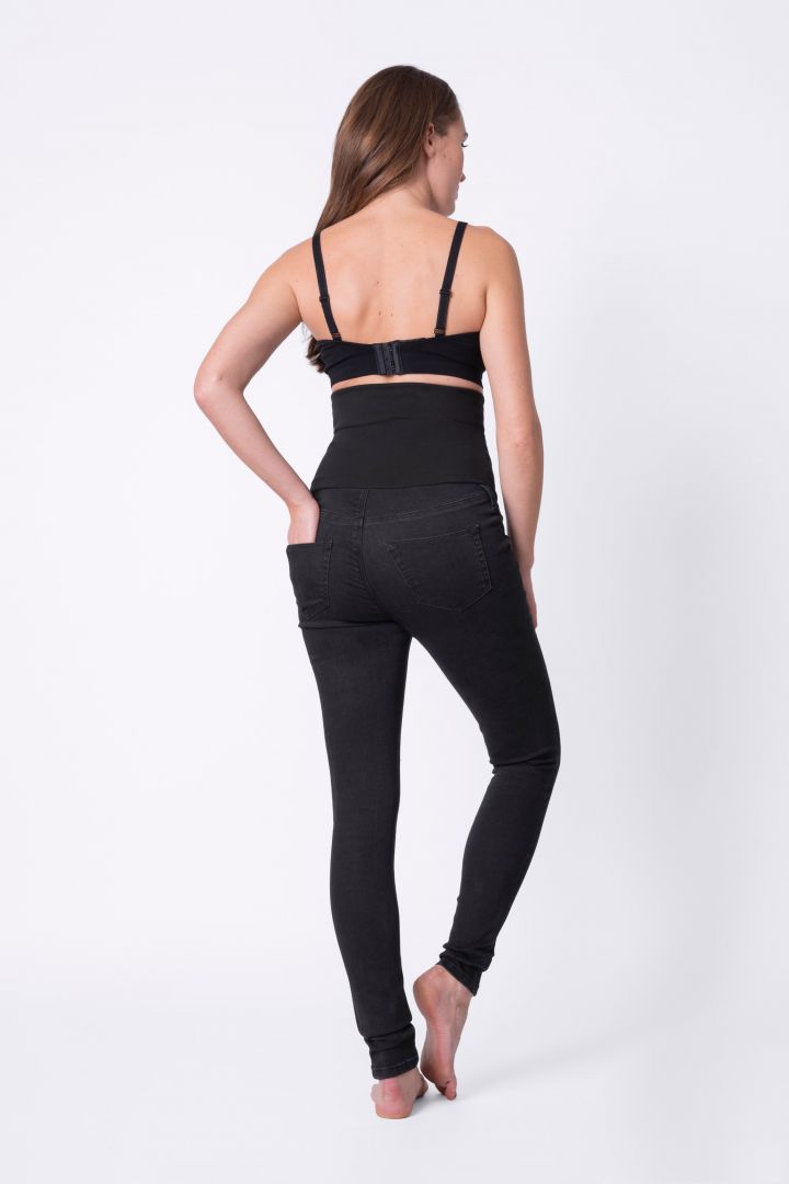 Post Maternity Super Skinny Umstandsjeans schwarz