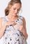 Preview: Maternity and Nursing Pleated Dress with Flower Print