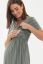 Preview: Maternity and Nursing Dress olive / weiß Striped