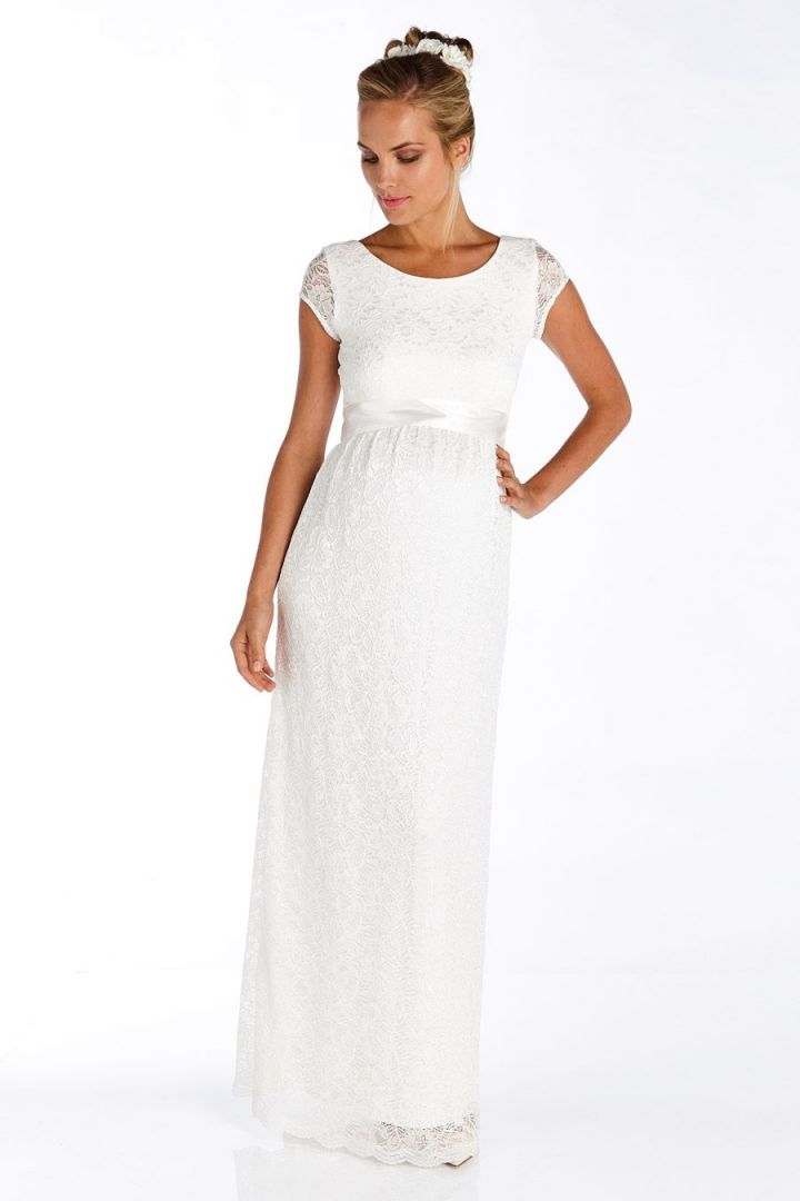 Shift Maternity Wedding Dress Long