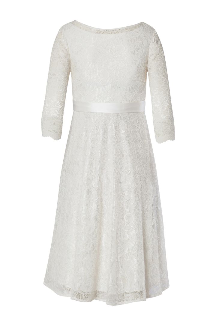 Umstandsbrautkleid aus Spitze