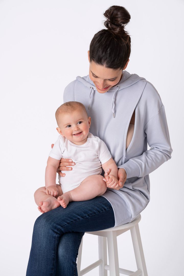 Umstands- und Still-Hoodie hellblau