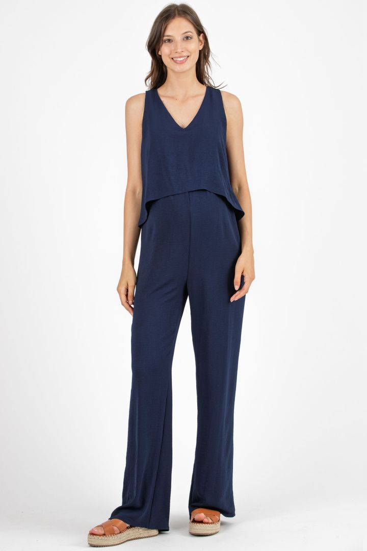 Crepe Umstands- und Still-Jumpsuit