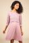 Vorschau: Festliches Umstands- und Stillkleid mit 3/4 Ärmeln rosa