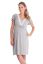 Preview: Short-Sleeved Maternity and Nursing Nightdress with Lace
