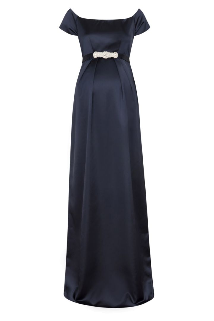 Umstandsrobe mit U-Boot Ausschnitt