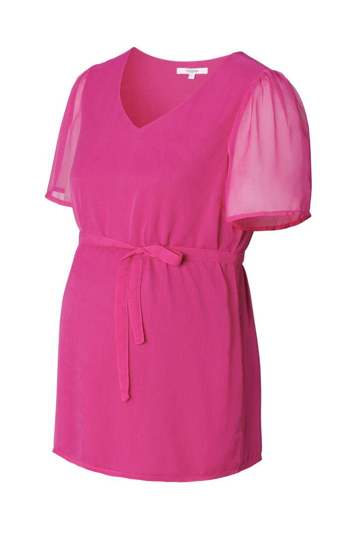 Eco Chiffon Umstandsbluse fuchsia