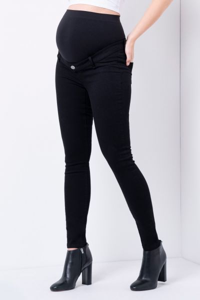 Organic Skinny Umstandsjeans mit Überbauchbund
