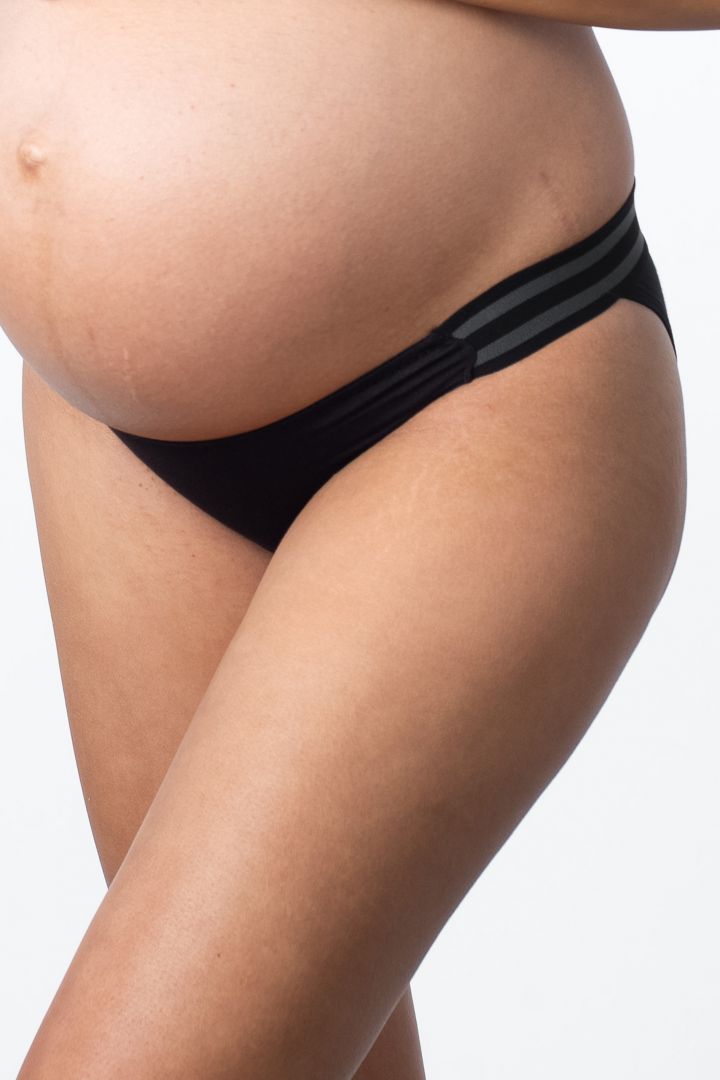 Baumwoll Slip mit Auslaufschutz schwarz