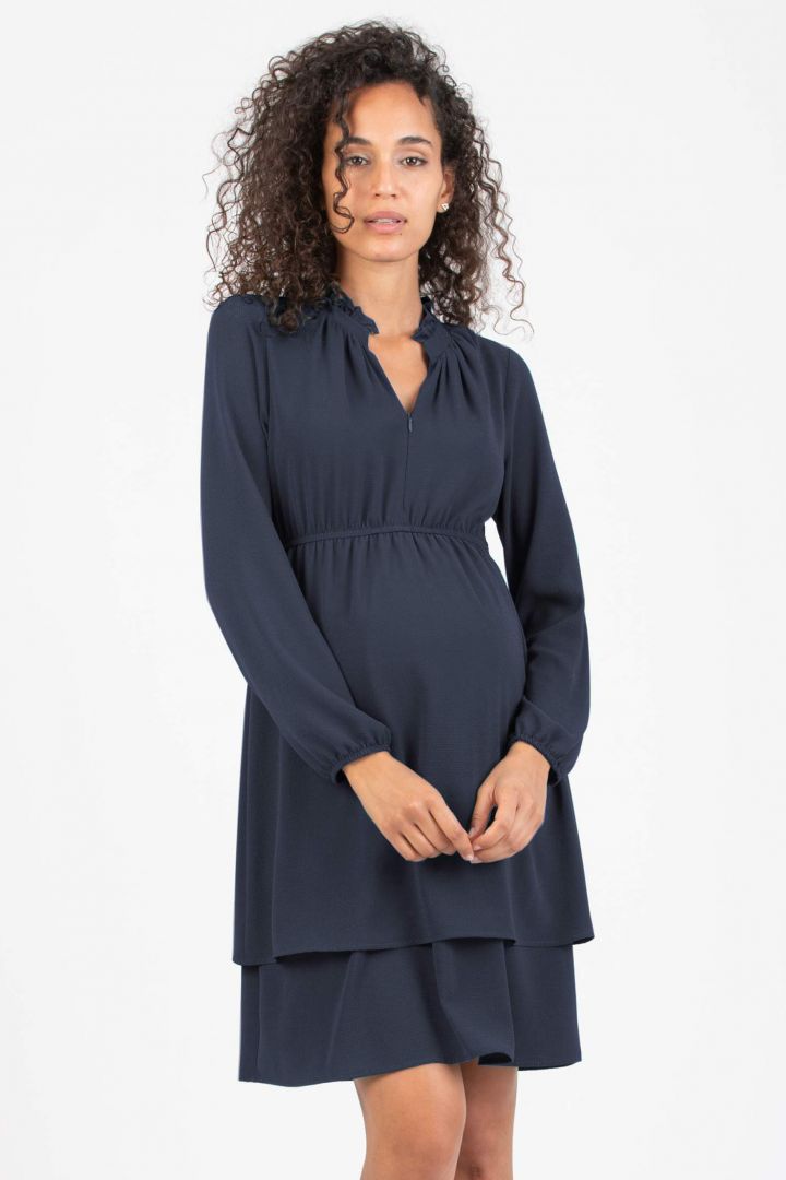Umstands- und Stillkleid im Lagenlook navy