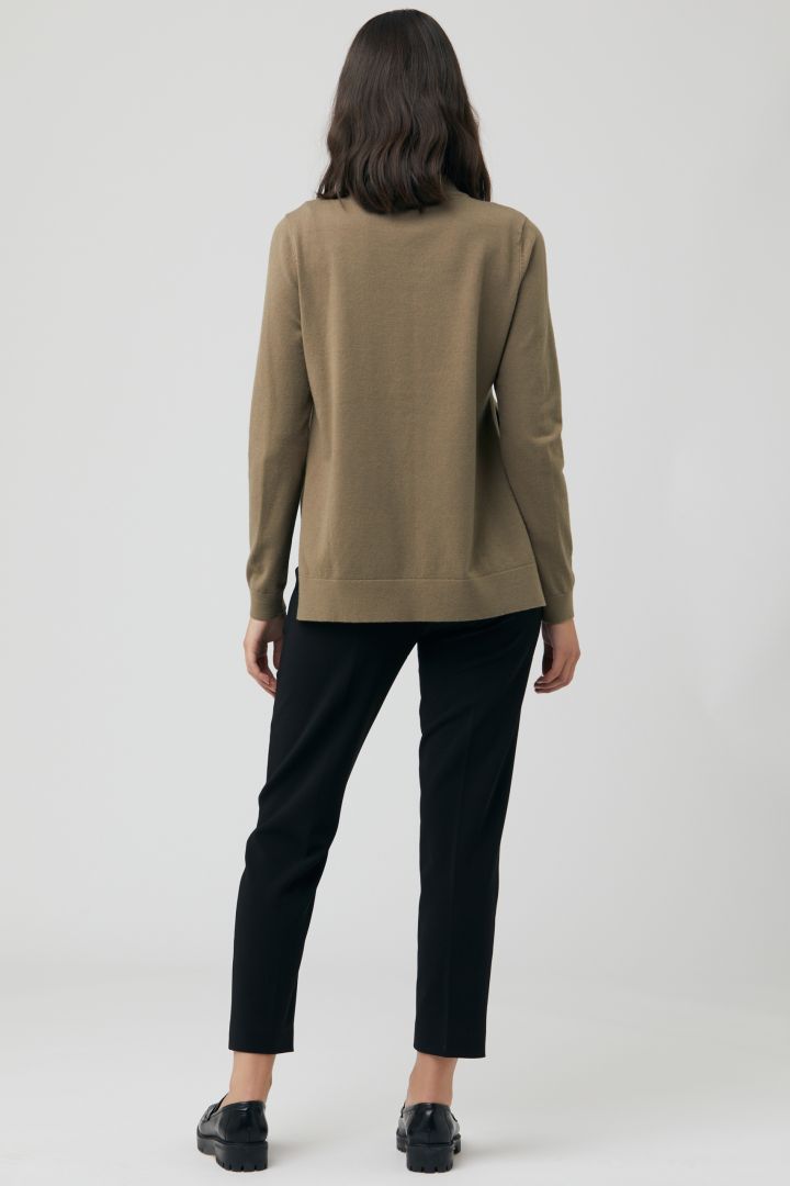 2 in 1 Umstandspullover und Shirt mit Stillöffnung olive