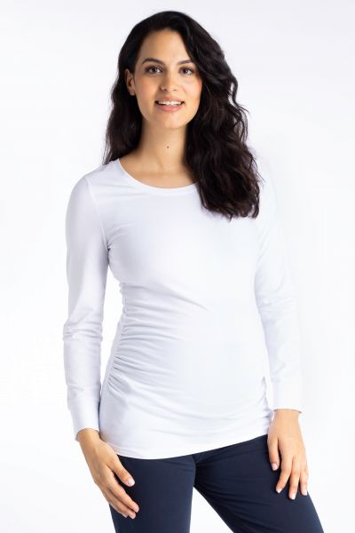 Organic Cotton Maternity Shirt white