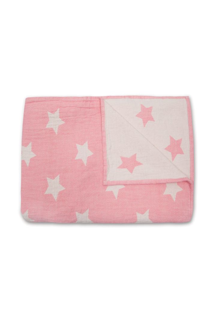 Baby Blanket Stars pink