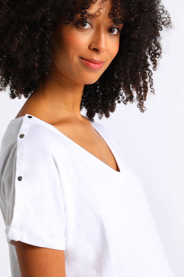 Organic Boyfriend Maternity and Nursing Shirt white