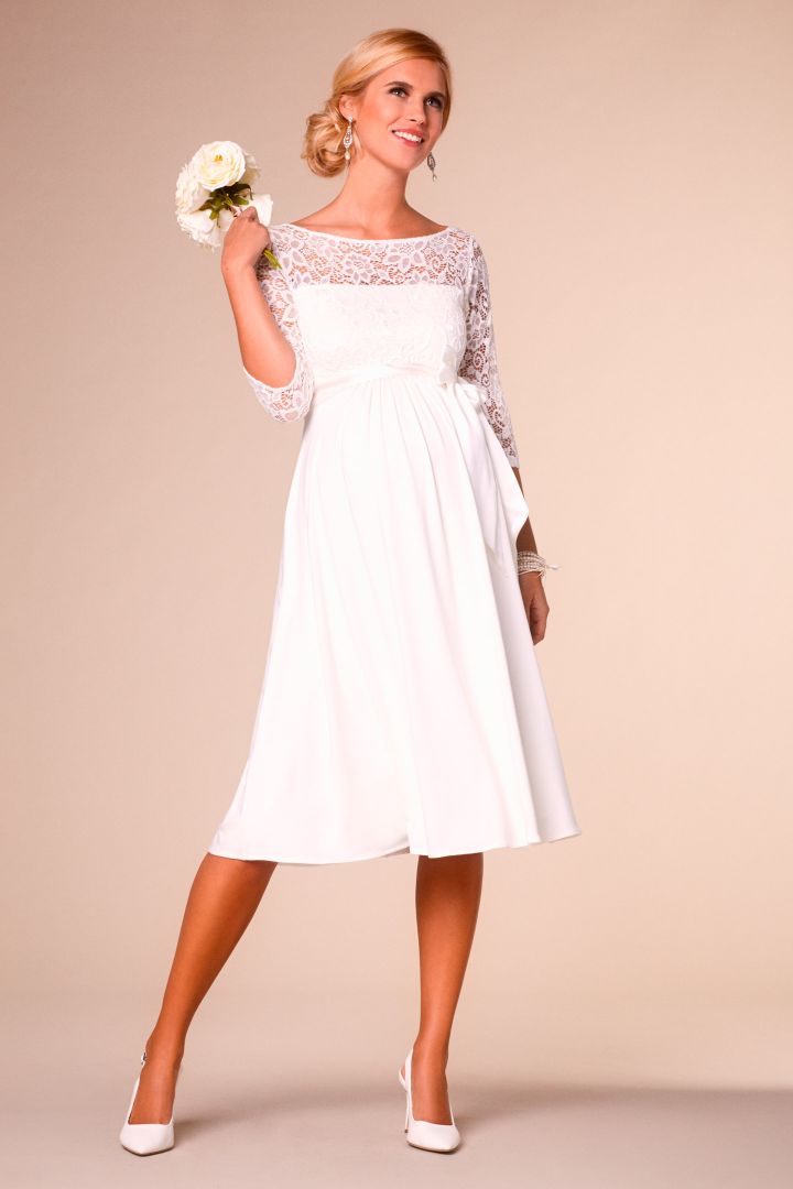 Umstandsbrautkleid mit Rückenausschnitt