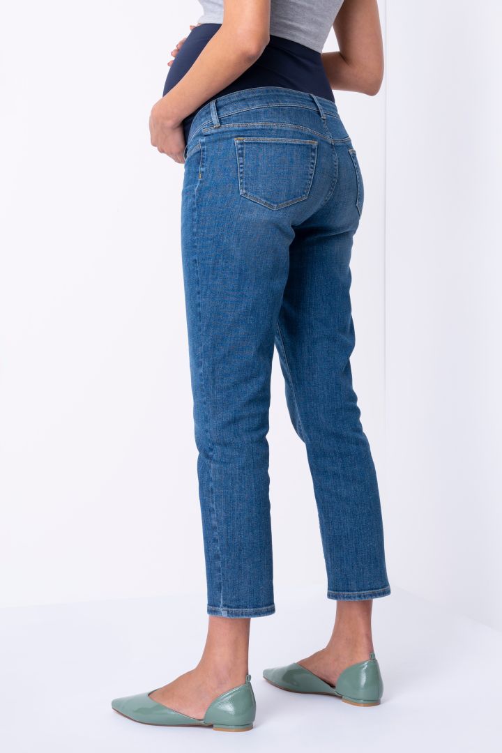Cropped Umstandsjeans Straight Leg