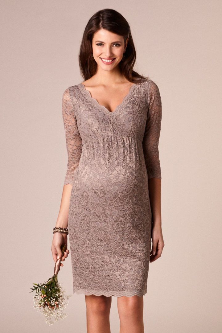 Lace Maternity Dress with 3/4 Length Sleeves