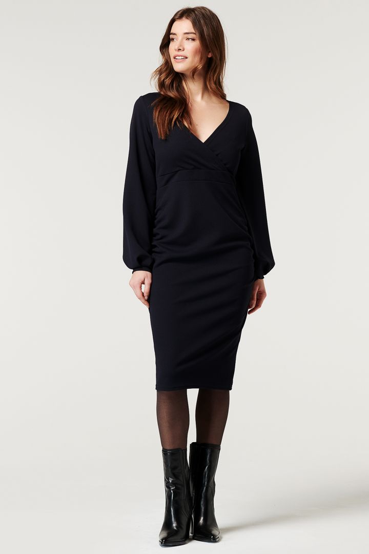 Eco Umstands- und Stillkleid mit Ballonärmeln