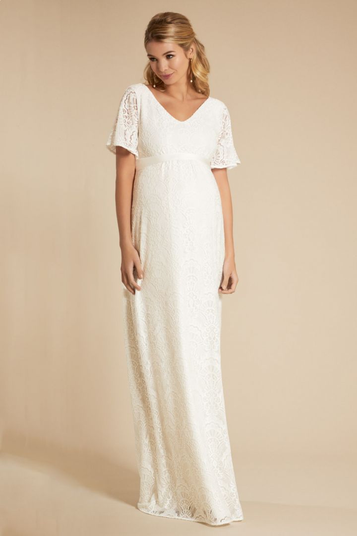 Umstandsbrautkleid mit Kimonoärmeln