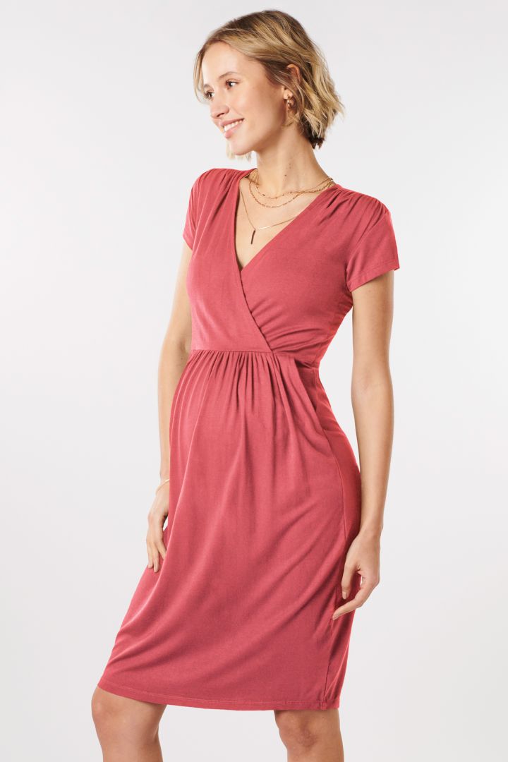 Organic Umstands- und Stillkleid berry