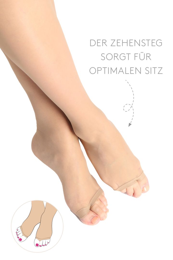 Peeptoe Umstandsstrumpfhose 15 den light almond