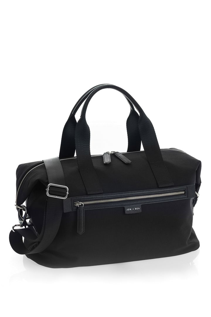 Wickeltasche aus recyceltem Nylon schwarz