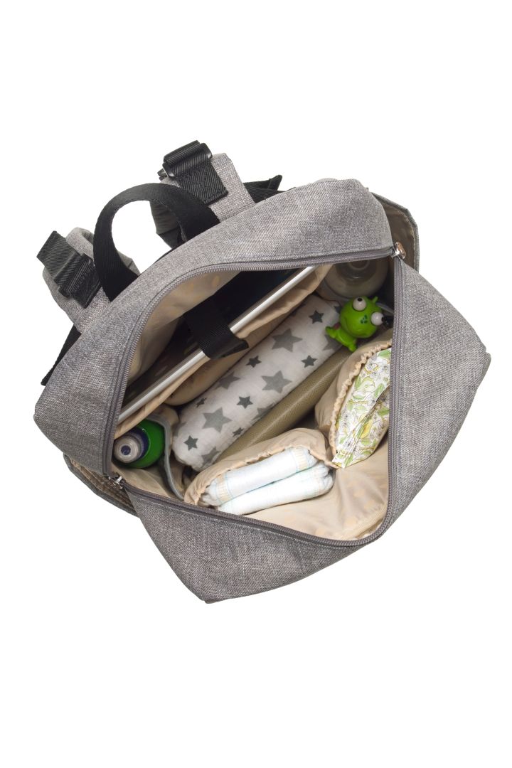 Wickelrucksack mit Laptop-Fach grau