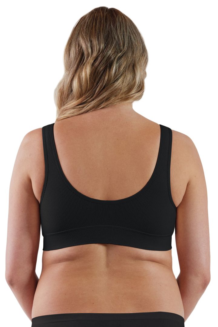 Eco Schlaf Still BH mit Rippstruktur schwarz