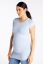 Preview: Eco Viscose Maternity Shirt with Ruchings light blue
