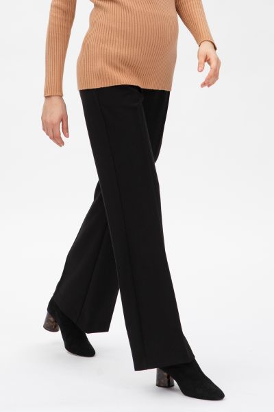 Wide Leg Maternity Trousers black